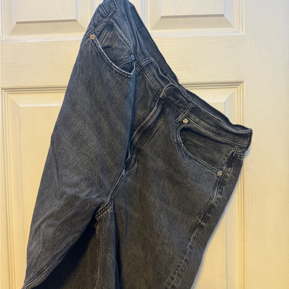 American Eagle Outfitters Women's Gray Straight Leg Jeans